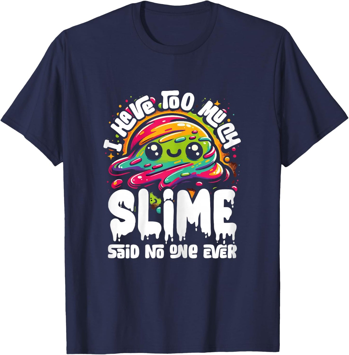 Funny Slime Gift Girls - Trendy DIY Kids Tweens Toddler T-Shirt - T-Shirt | Navy