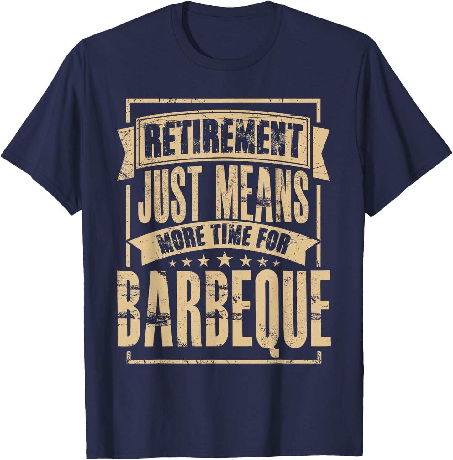 Grill Master Meat Smoker BBQ Barbecue Retired Retirement T-Shirt - T-Shirt | Navy