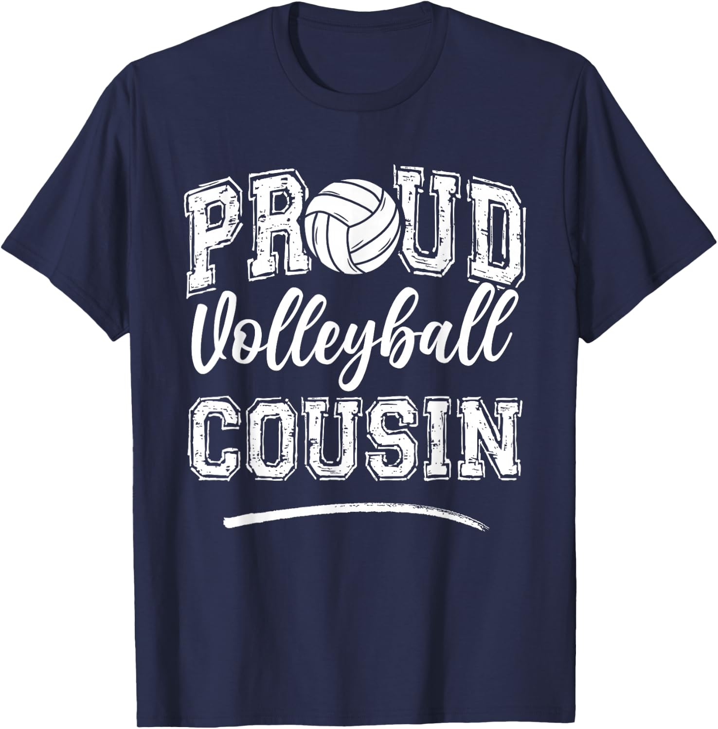 Proud Volleyball Cousin Funny College That's My Nephew T-Shirt - T-Shirt | Navy