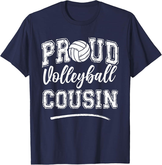 Proud Volleyball Cousin Funny College That's My Nephew T-Shirt - T-Shirt | Navy