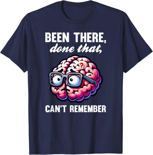 Funny Old Man Can't Remember Retired Gag Design T-Shirt - T-Shirt | Navy