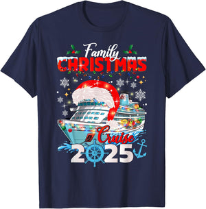 Family Christmas Cruise 2025 Winter Cruising Matching T-Shirt - T-Shirt | Navy