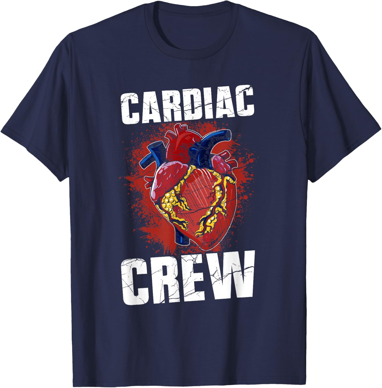 Cardiac Crew Heart Nursing Cardiology Nurses Cardiac Nurse T-Shirt - T-Shirt | Navy