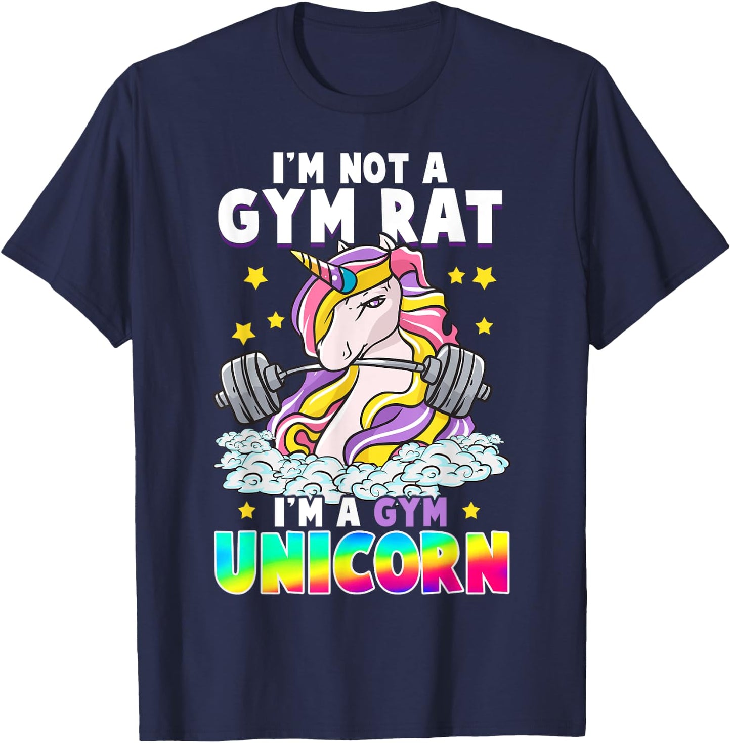 Healthy Life Choices Gift Women Mom Aunt Sister Unicorn Funny Gym Workout Exercise Unicorns Funny T-Shirt - T-Shirt | Navy