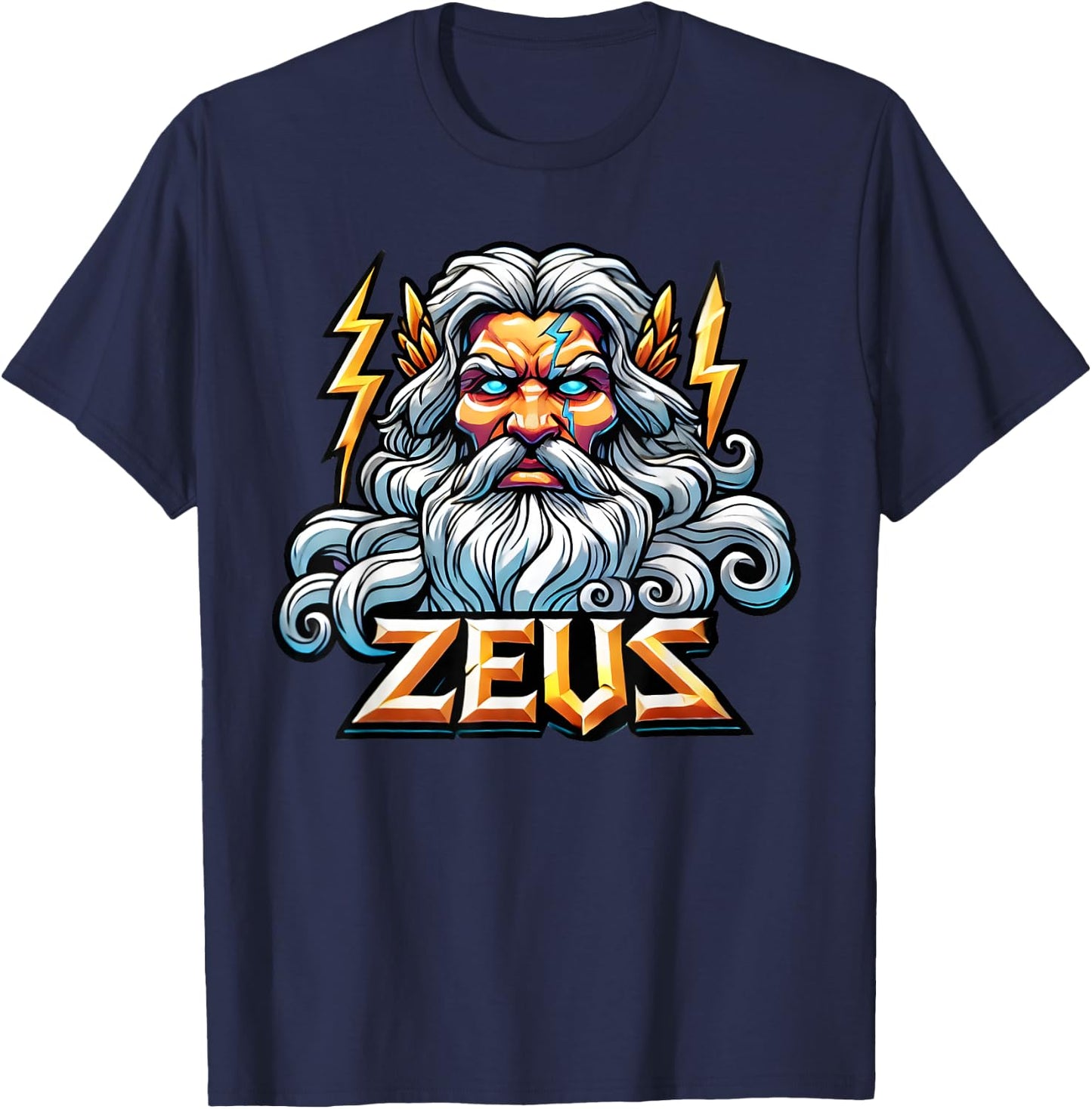Zeus Greek God Mythology Ancient Greece T-Shirt - T-Shirt | Navy