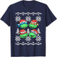 Teenage Mutant Ninja Turtles Christmas Sweater T-Shirt - T-Shirt | Navy