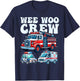 funny Wee Woo Crew Ambulance Firetruck Police Car for Kids T-Shirt - T-Shirt | Navy