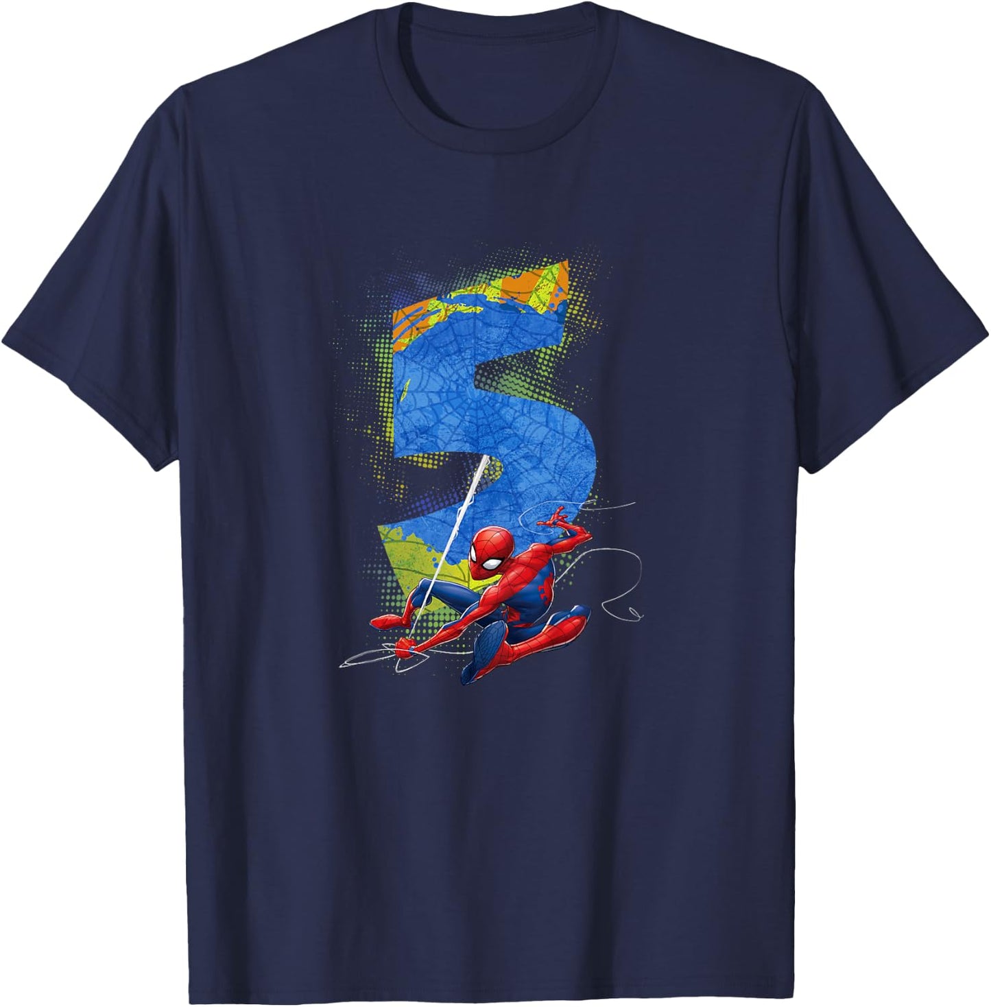 Kids Marvel Super Heroes Spider-Man 5 Year Old Fifth Birthday T-Shirt - T-Shirt | Navy