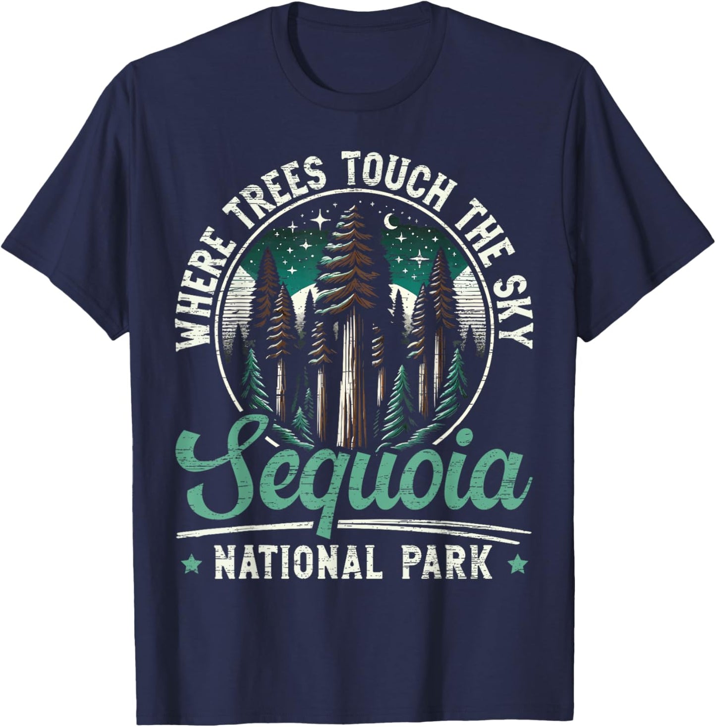 Sequoia National Park Outdoor Travel USA America T-Shirt - T-Shirt | Navy