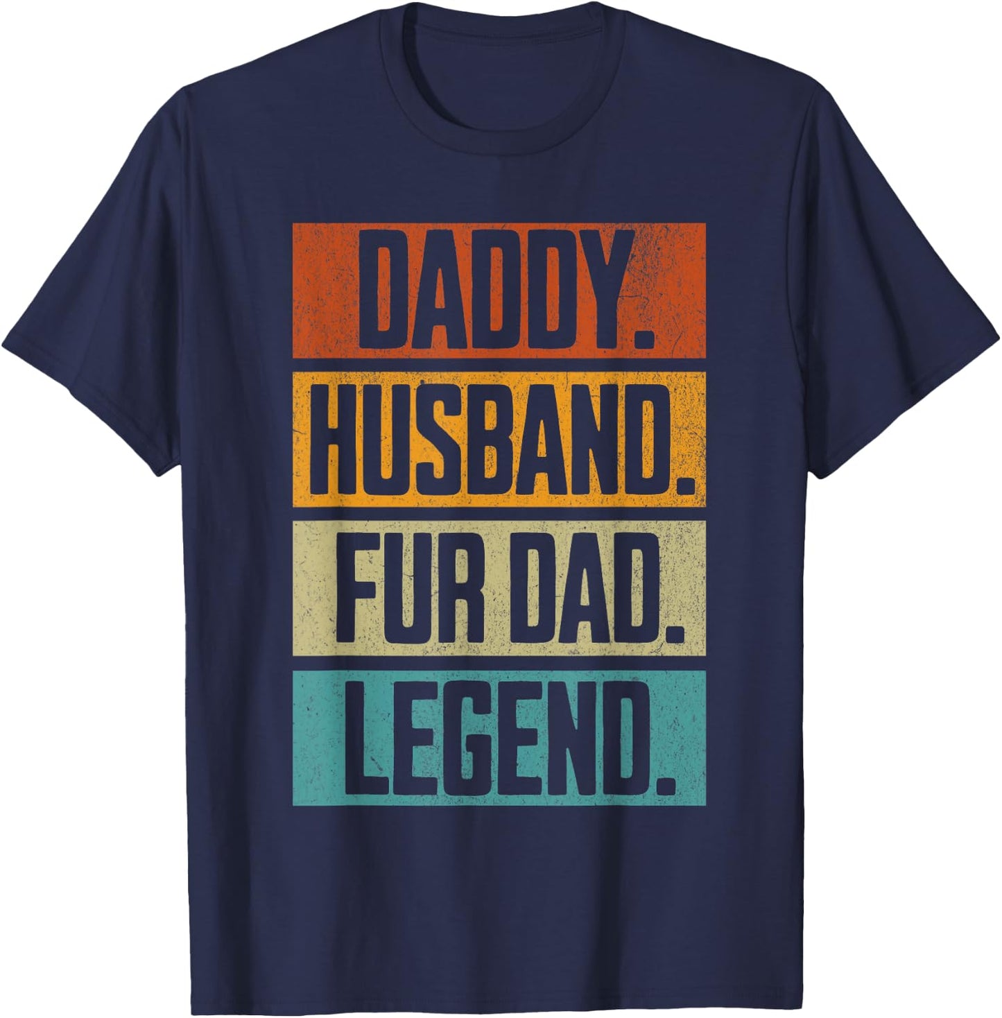 Retro Daddy Husband Fur Dad for Dog Dads and Cat Dads 70s Women T-Shirt - T-Shirt | Navy