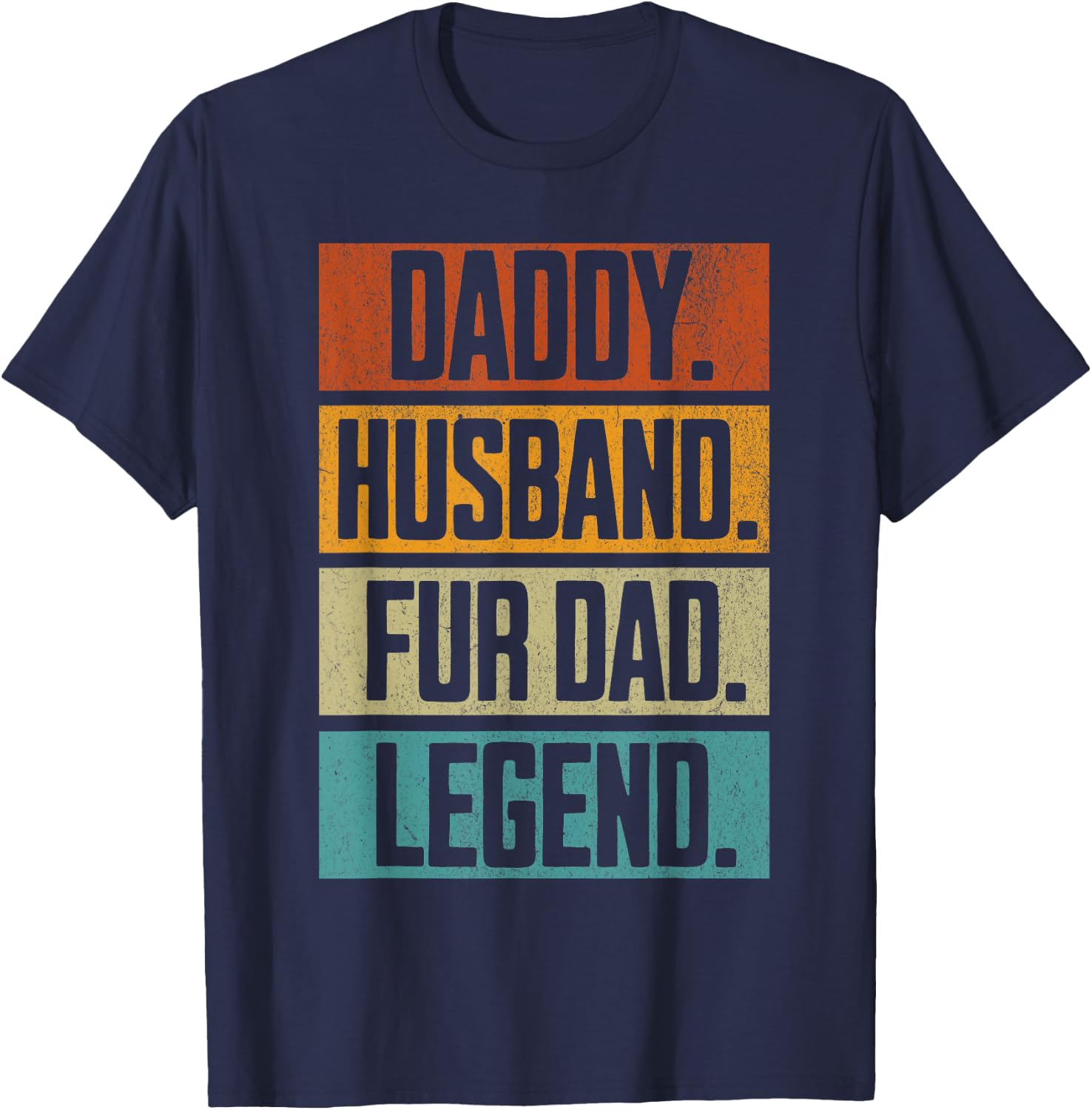 Retro Daddy Husband Fur Dad for Dog Dads and Cat Dads 70s Women T-Shirt - T-Shirt | Navy