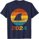 2024 Shark Fin Lover Week Animal Sea Ocean Matching Summer T-Shirt - T-Shirt | Navy