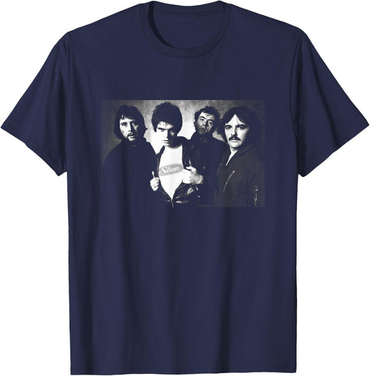 The Stranglers Band Portrait 1977 By Allan Ballard T-Shirt - T-Shirt | Navy