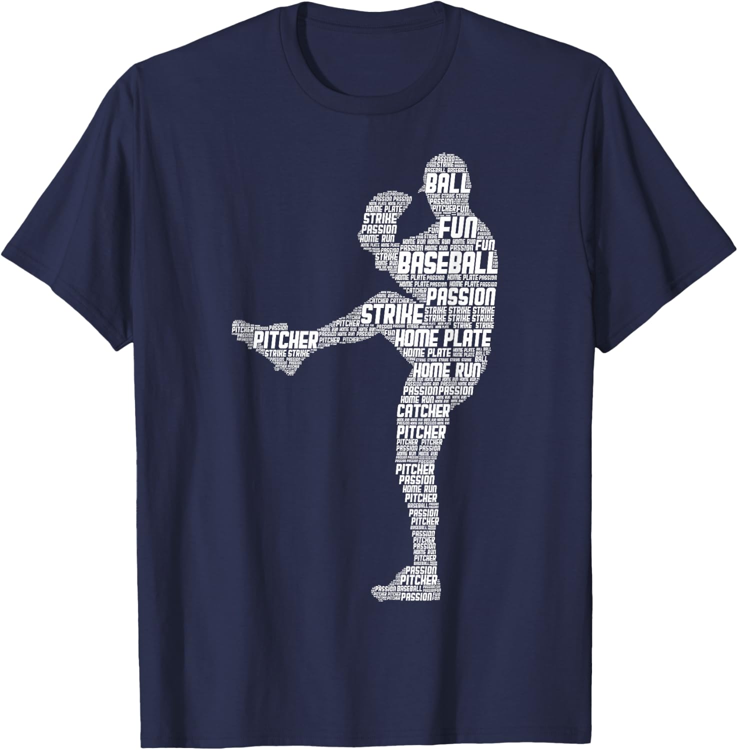 Baseball Pitcher Baseball Player Boys Children Men T-Shirt - T-Shirt | Navy
