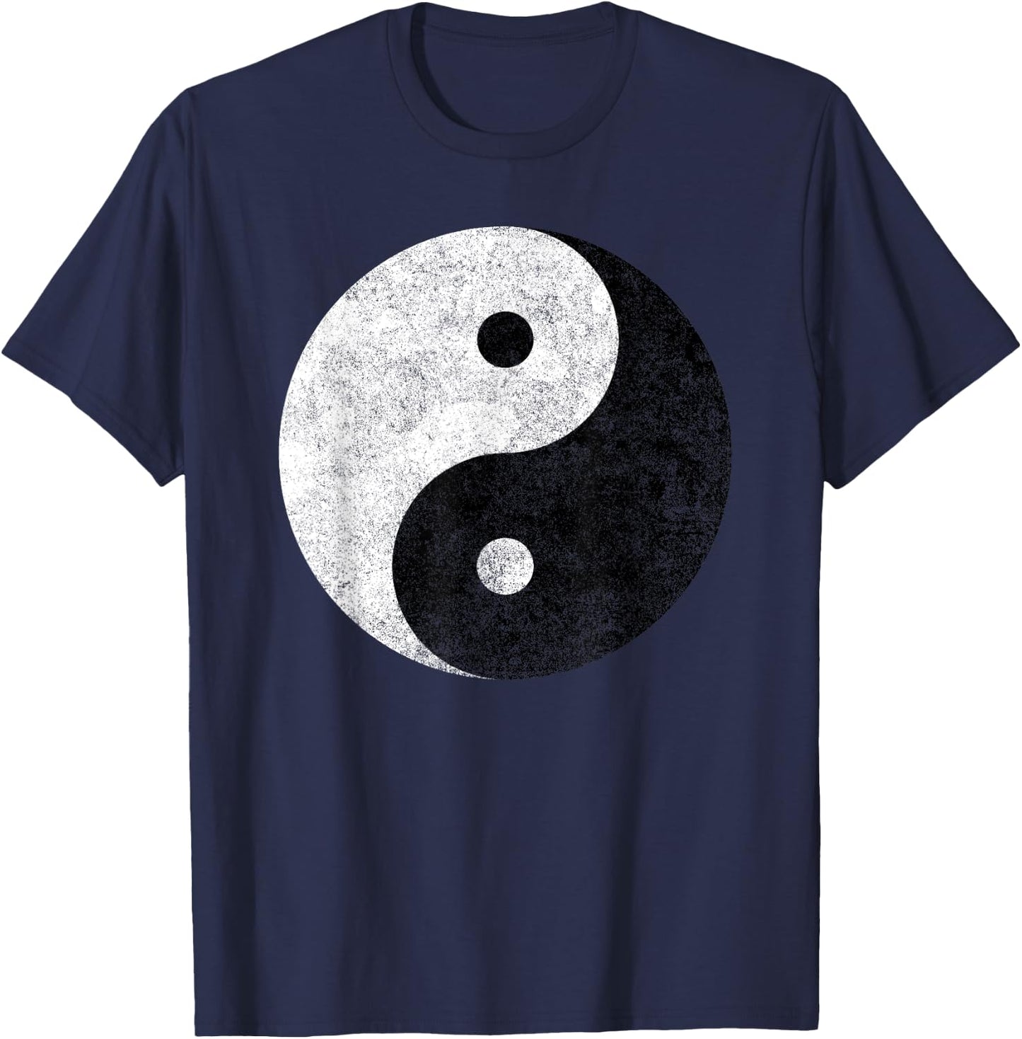 Yin Yang Symbol Tao Taijitu Yoga Peace Love T-Shirt - T-Shirt | Navy