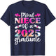 Proud Niece of a 2025 Graduate Shirt, Graduation Class of T-Shirt - T-Shirt | Navy