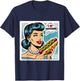I Love Heart Big Glizzies Glizzy Gobbler Retro Pop Art Funny T-Shirt - T-Shirt | Navy