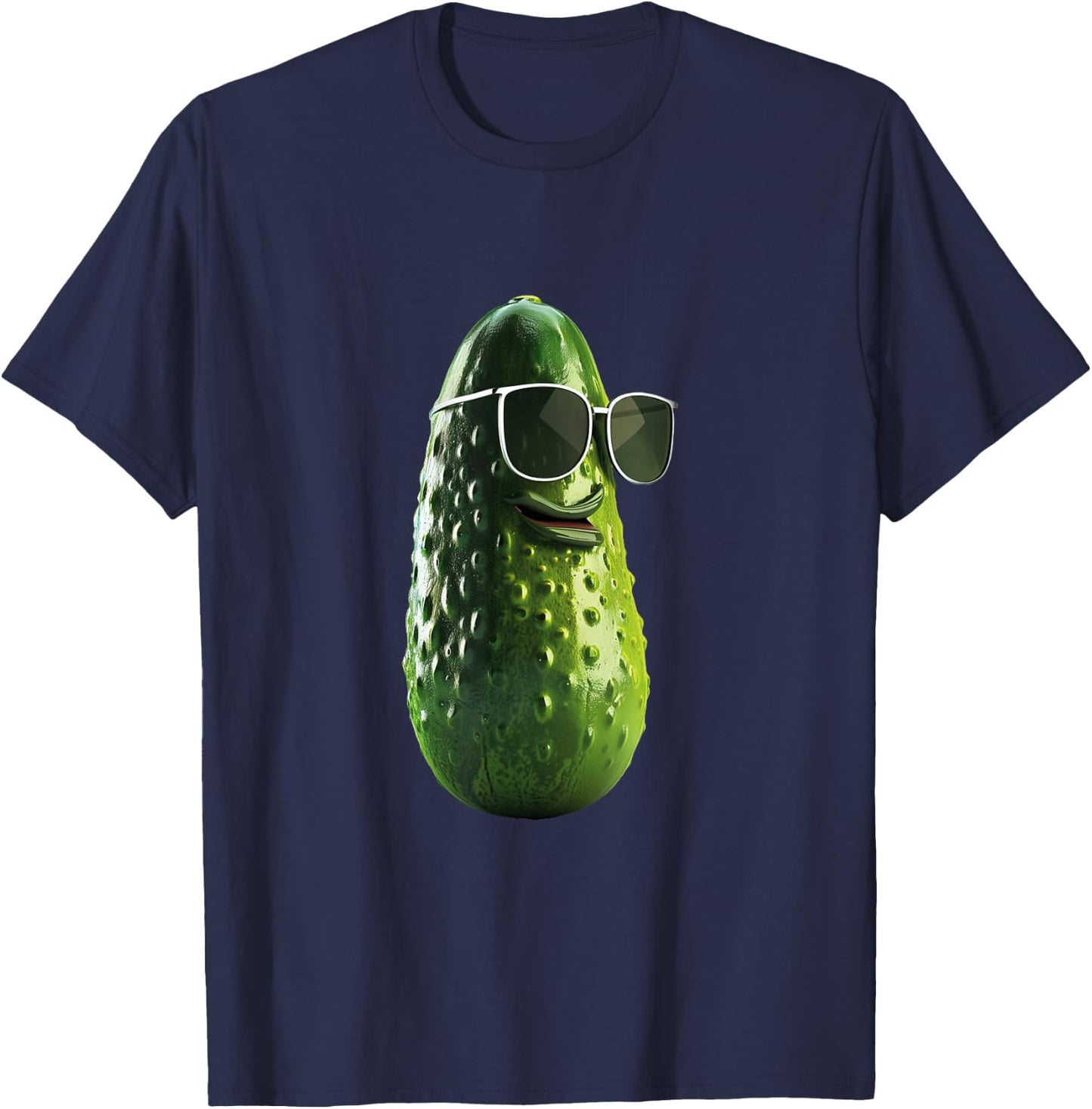 Funny Pickle , Small, Black T-Shirt - T-Shirt | Navy