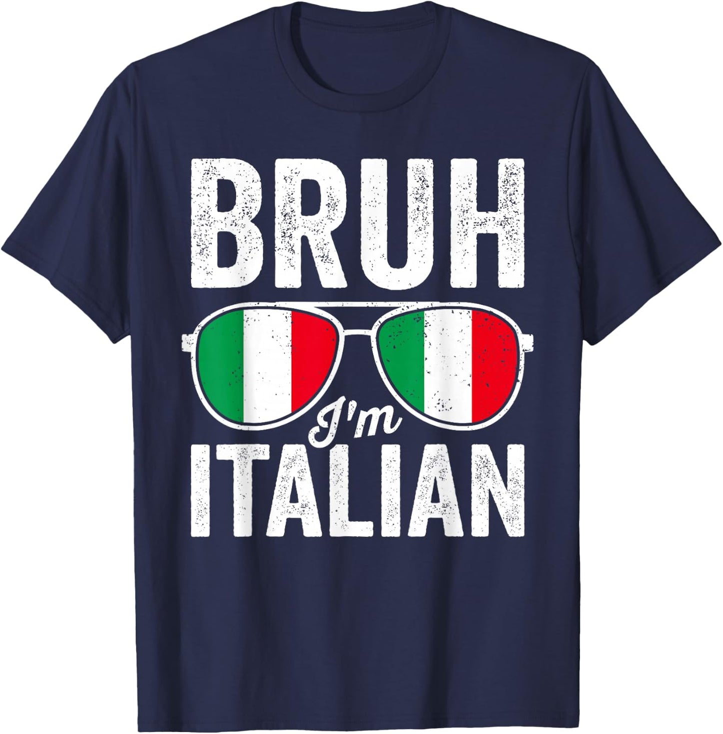 Bruh I'm Italian Funny Italian Festival Italian Boys Kids T-Shirt - T-Shirt | Navy