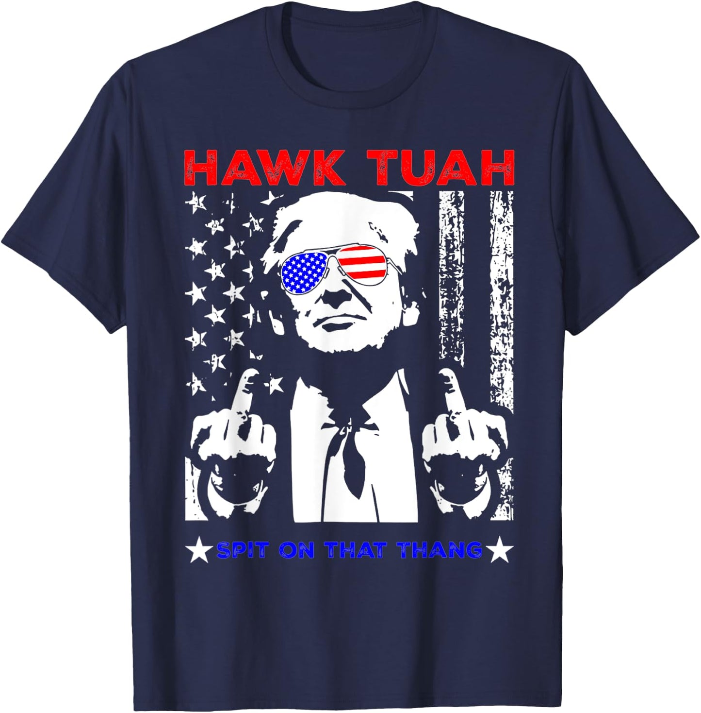 Funny Design Hawk Tush Spit On That Thing Women T-Shirt - T-Shirt | Navy