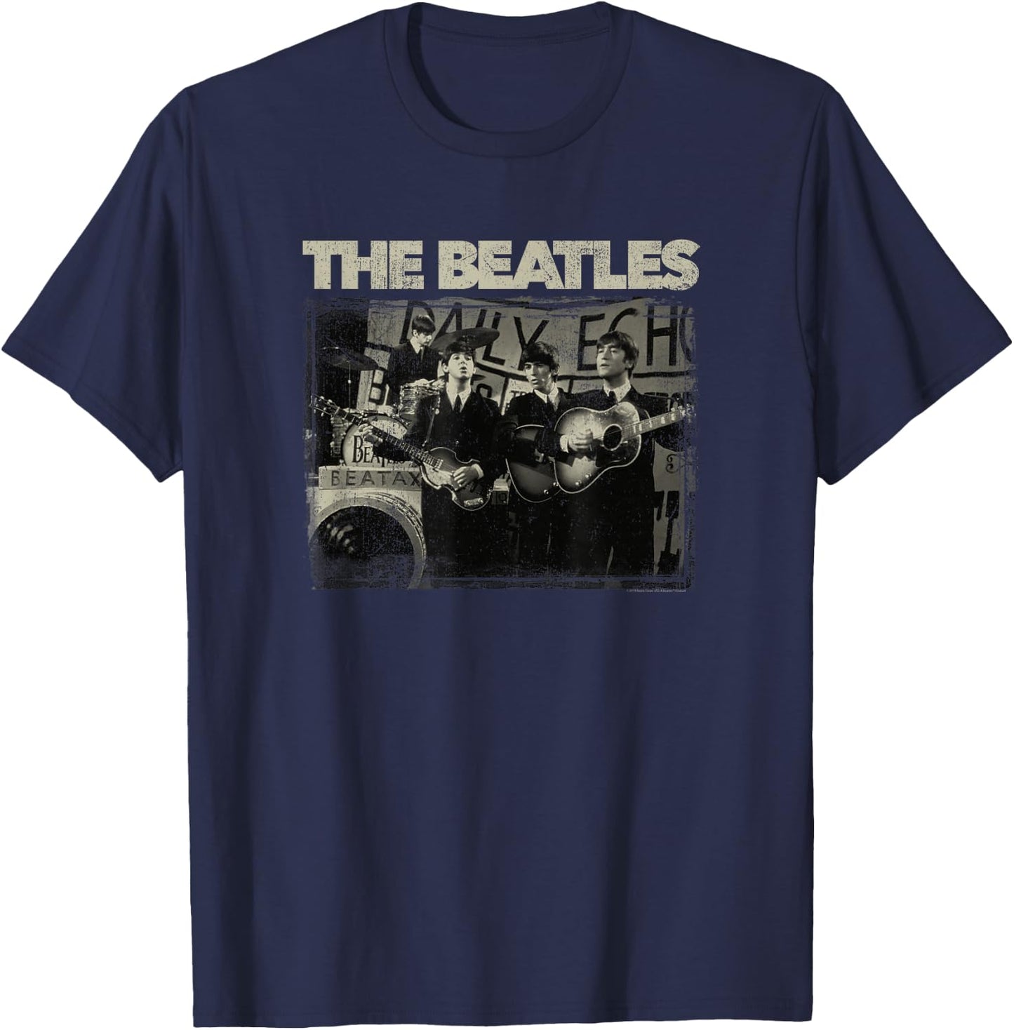 The Beatles Monochrome T-Shirt - T-Shirt | Navy