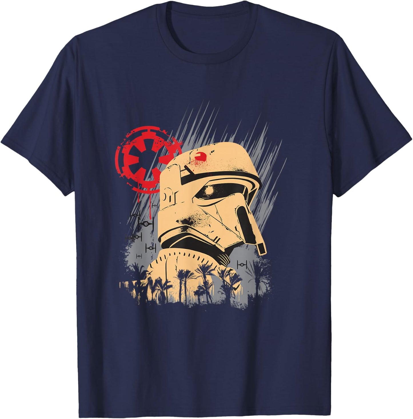 Star Wars Rogue One Iconic Shoretrooper Big Retro Poster T-Shirt - T-Shirt | Navy