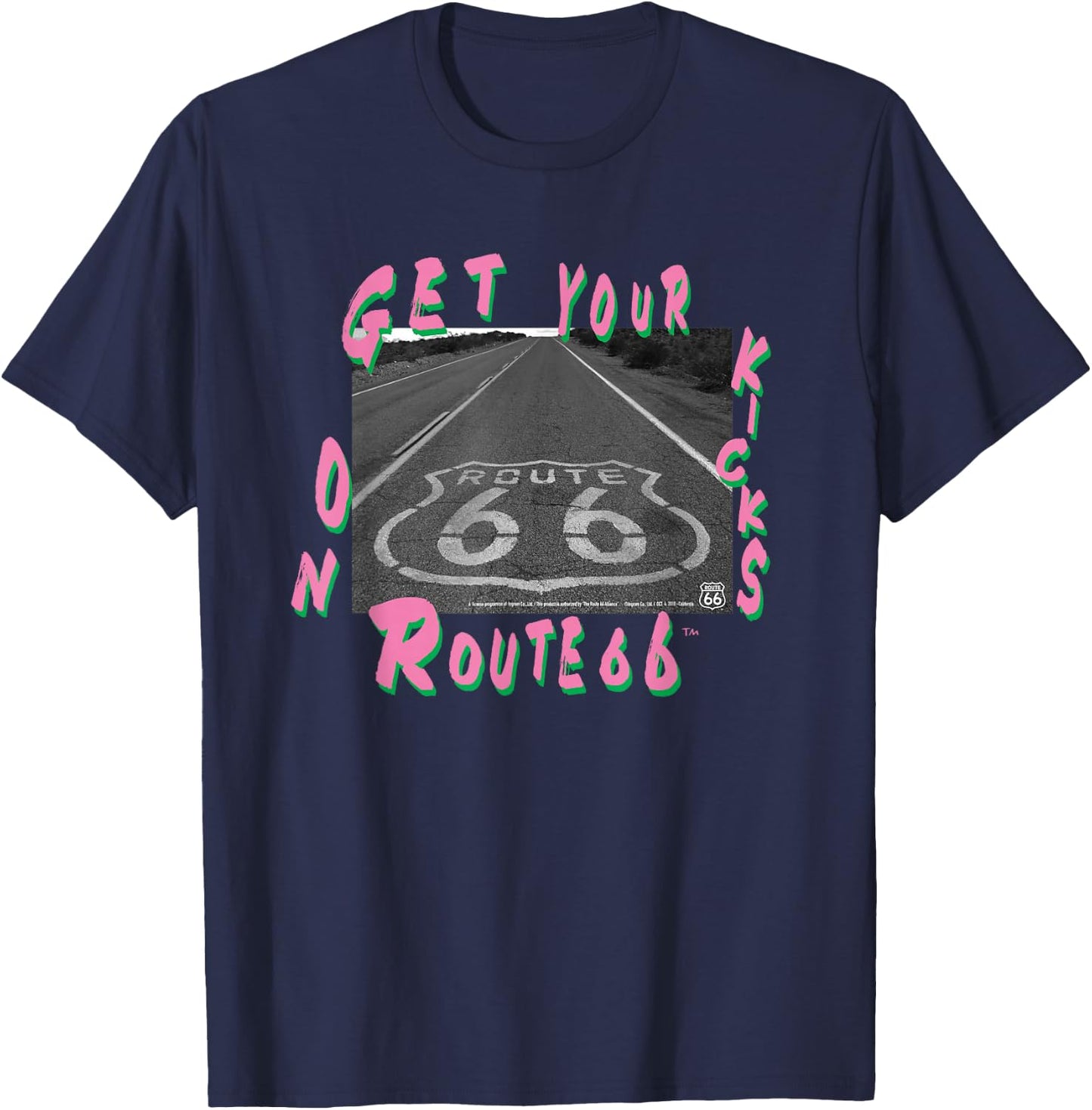 Route 66/ (rt66-04) T-Shirt - T-Shirt | Navy