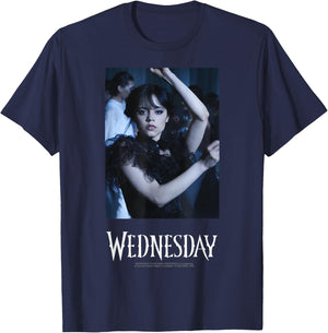 Wednesday Iconic Dance Scene Real Photo Portrait T-Shirt - T-Shirt | Navy