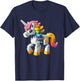 Block Building Unicorn Lover Master Builder Bricks T-Shirt - T-Shirt | Navy