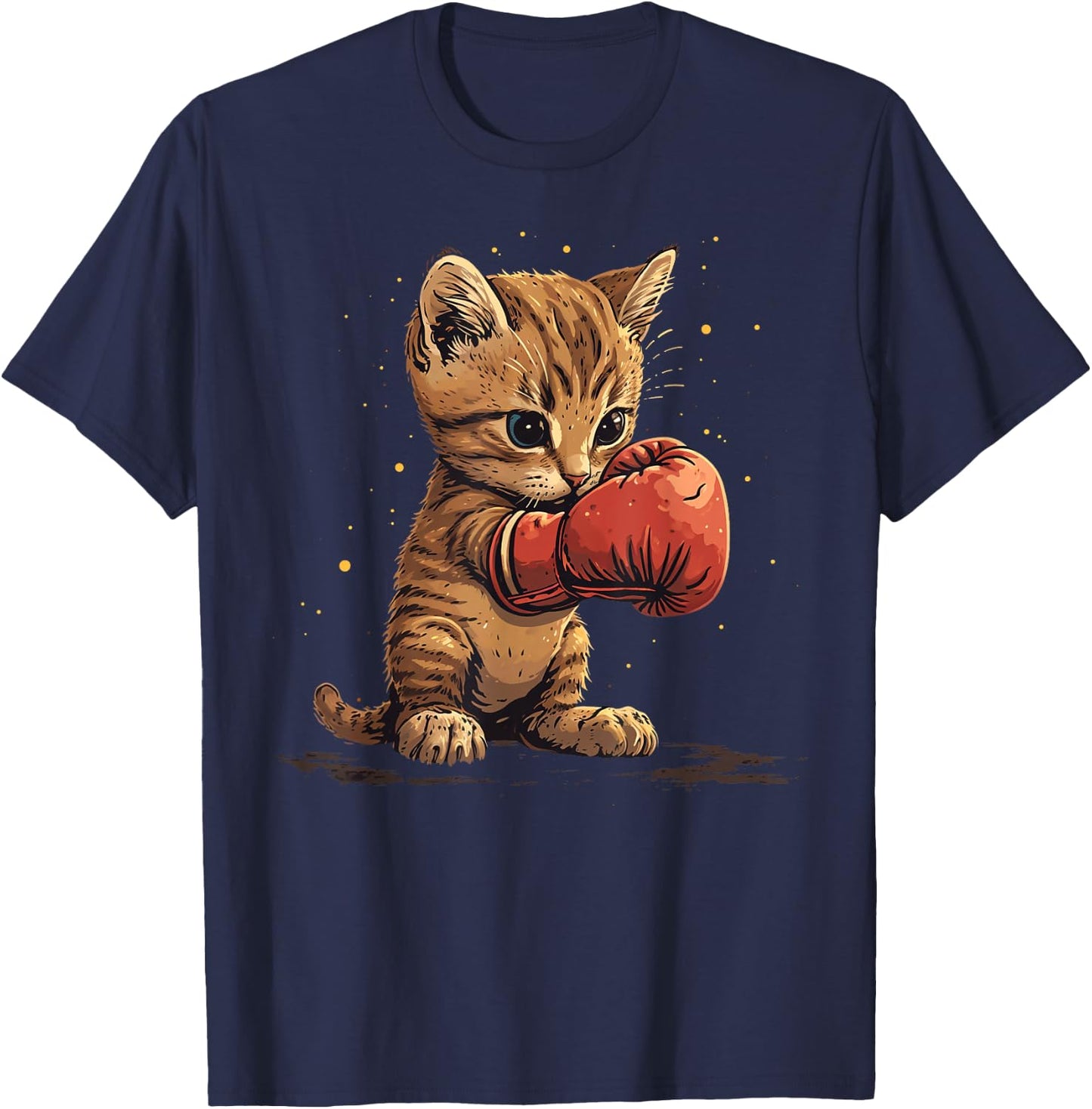 Boxing , & Kids Cat Boxer T-Shirt - T-Shirt | Navy