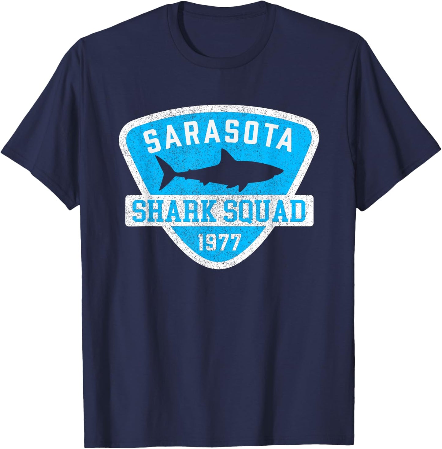 Sarasota Florida Shark Souvenir Boys Girls Kids Vintage T-Shirt - T-Shirt | Navy
