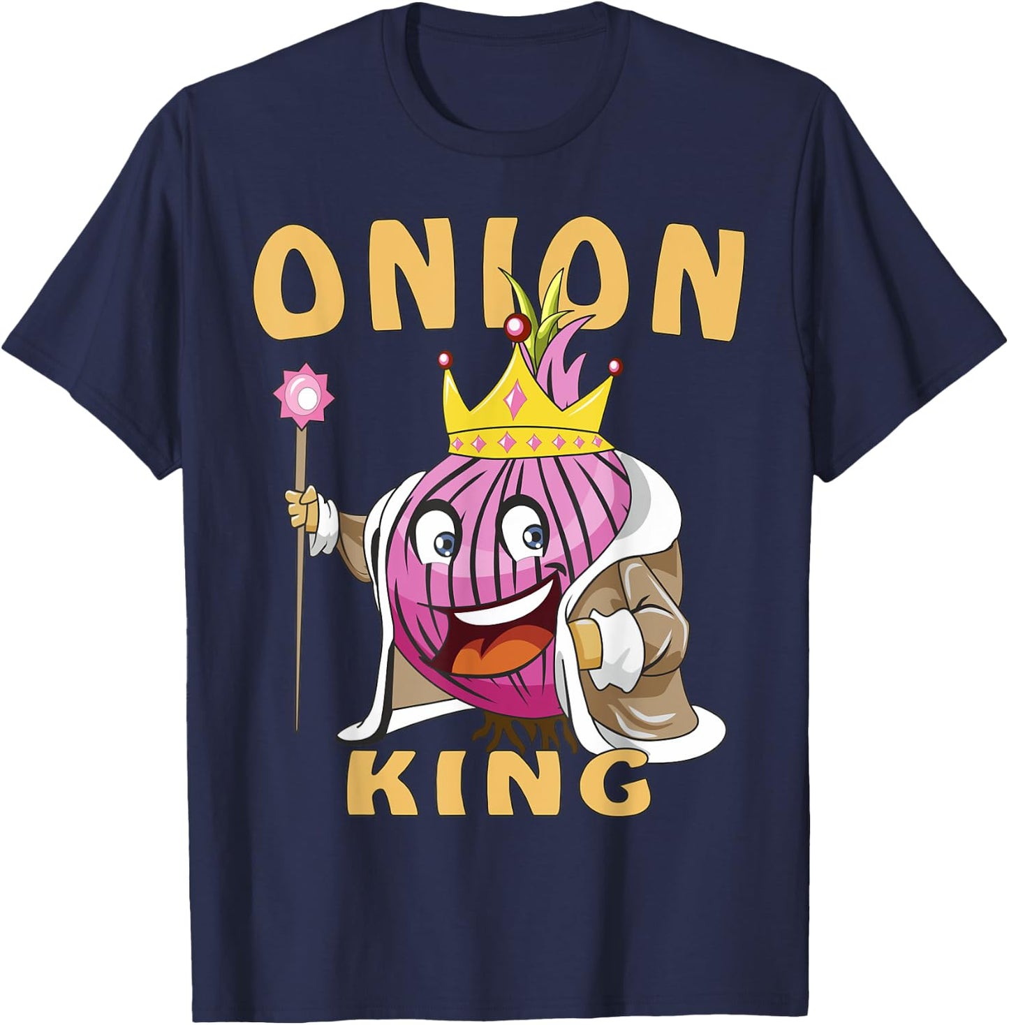 Onion King Onion Vegetable Onion Leek Onion Onion T-Shirt - T-Shirt | Navy