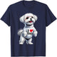 Maltese Dad I Love Dad Maltese Lover T-Shirt - T-Shirt | Navy