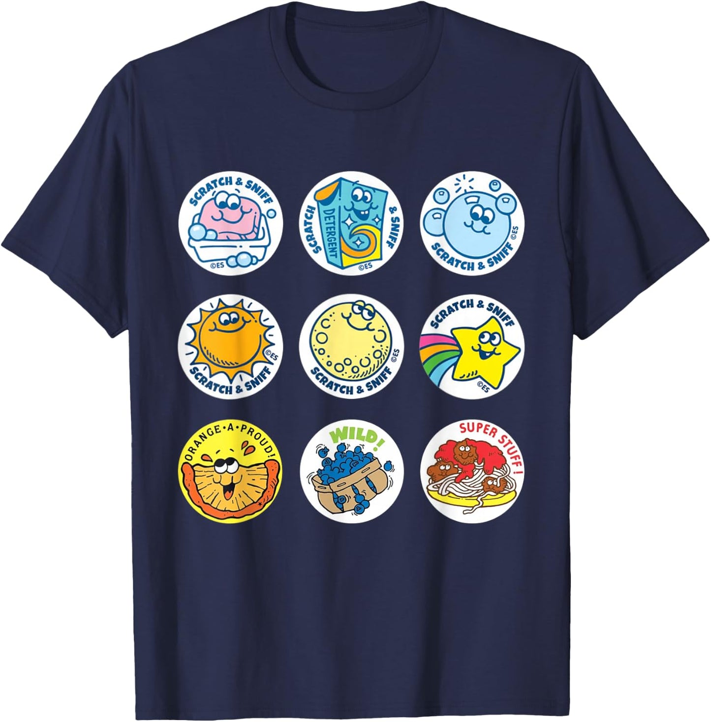 Scratch And Sniff Sticker Ice Cream, Scooper Dooper! Vintage T-Shirt - T-Shirt | Navy