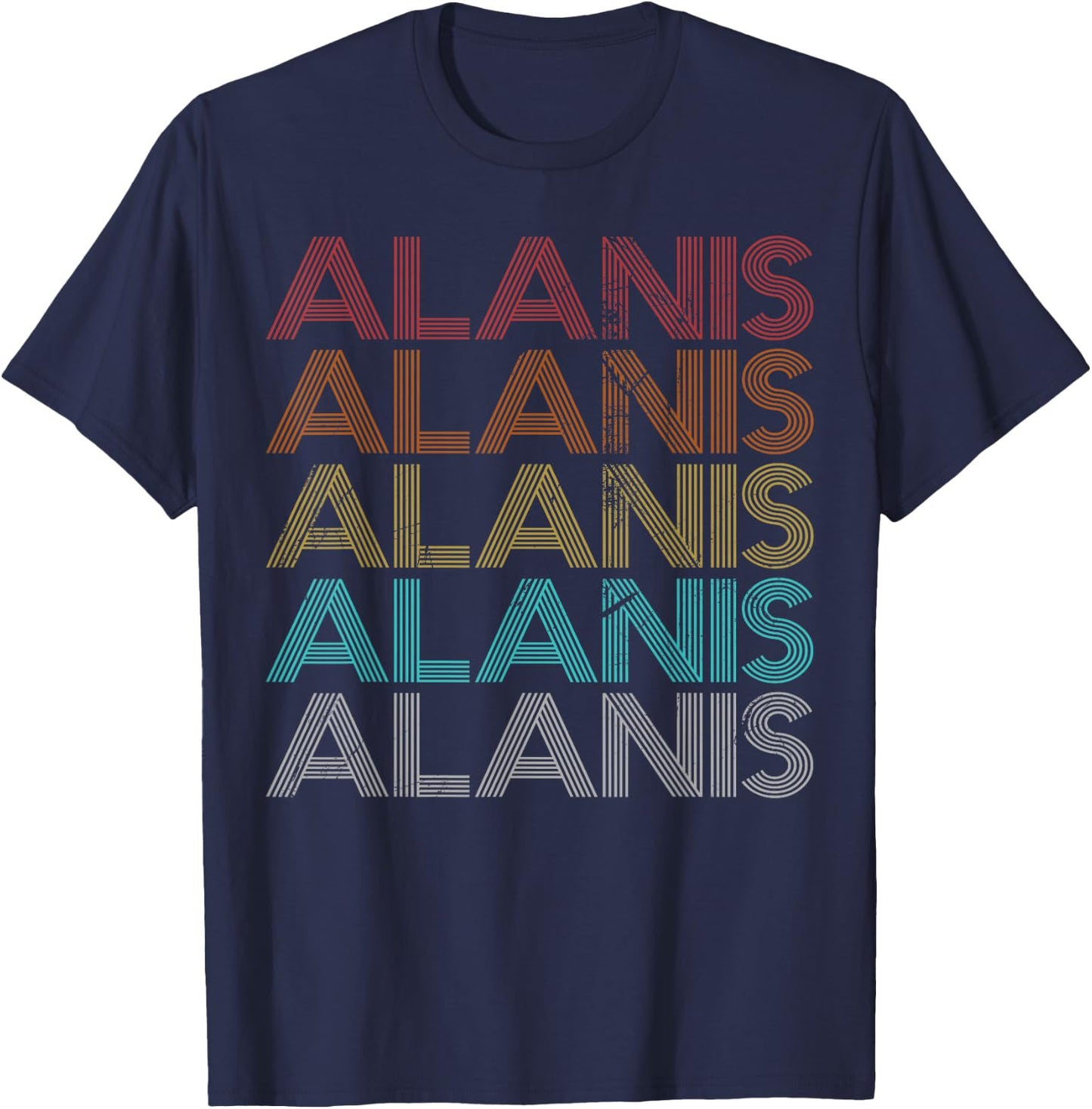 Retro Vintage Alanis T-Shirt - T-Shirt | Navy