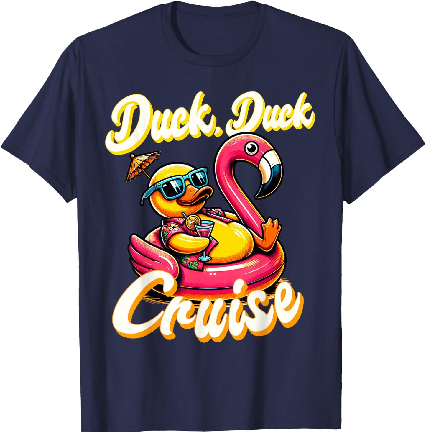 Cruising Ducks Duck Duck Cruise Family Vacation Rubber Duck T-Shirt - T-Shirt | Navy