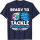 Ready To Tackle Kindergarten Football Back To School Boy Kid T-Shirt - T-Shirt | Navy