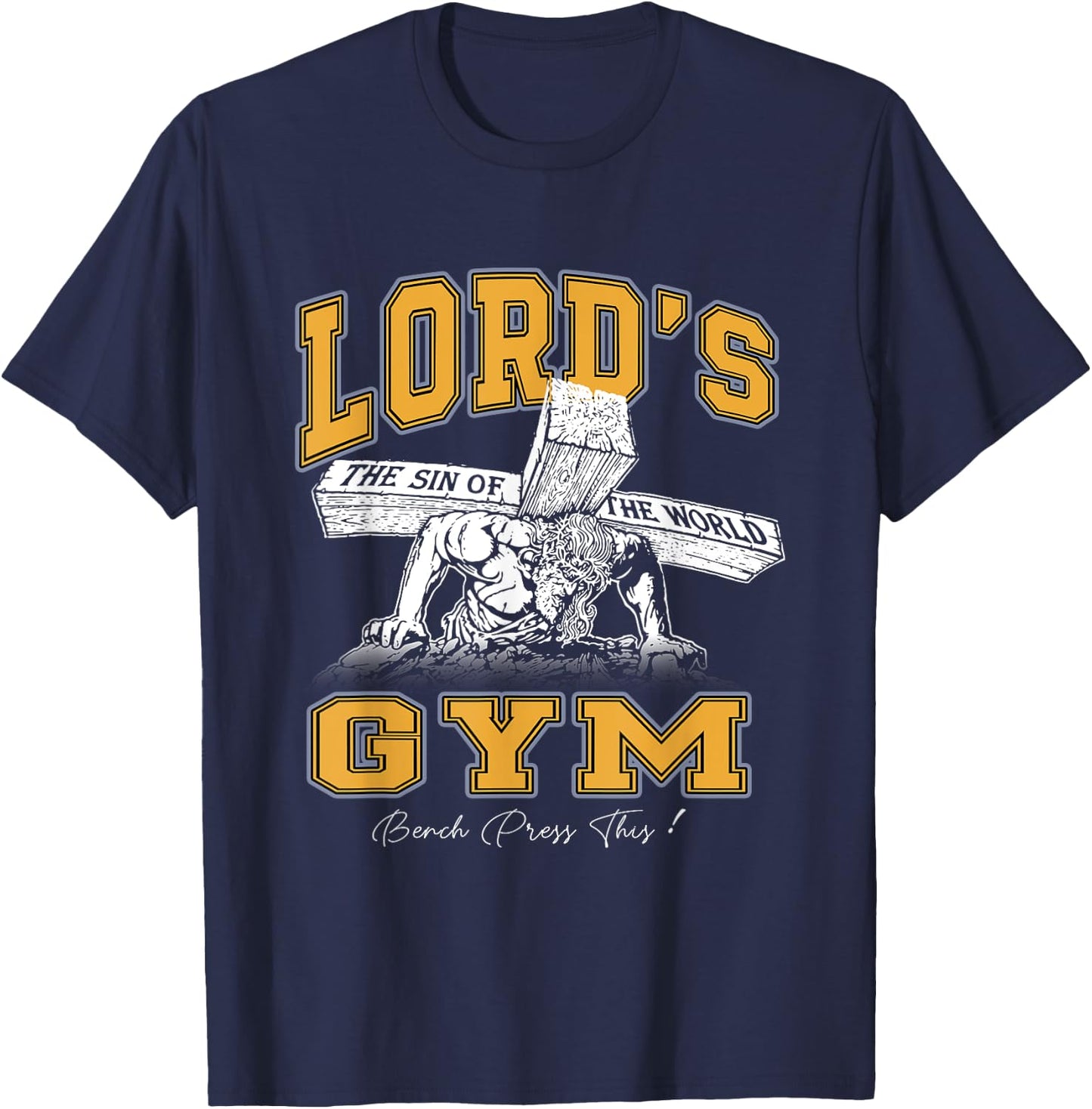Lord's Lovely Bodybuilder Vintage Gym Weightlifting Fitness T-Shirt - T-Shirt | Navy