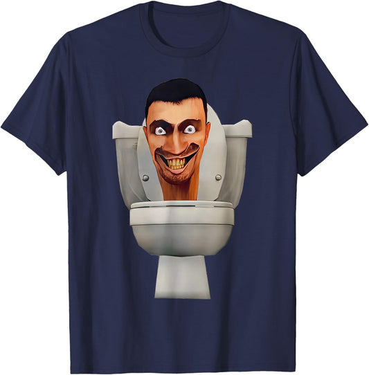 Skibidi Toilet Birthday Boy Speakerman Cameraman, Tvman T-Shirt - T-Shirt | Navy