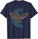 Native American Moon Dreamcatcher Owl Tribal Illustration T-Shirt - T-Shirt | Navy