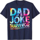 Kids Dad Joke Survivor Tie Dye Matching Father Son Dad Jokes T-Shirt - T-Shirt | Navy