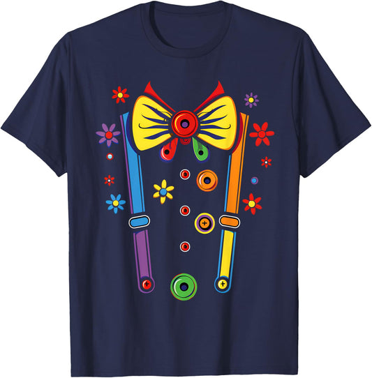 Clown Costume Circus Birthday Party Halloween Men Women Kids T-Shirt - T-Shirt | Navy