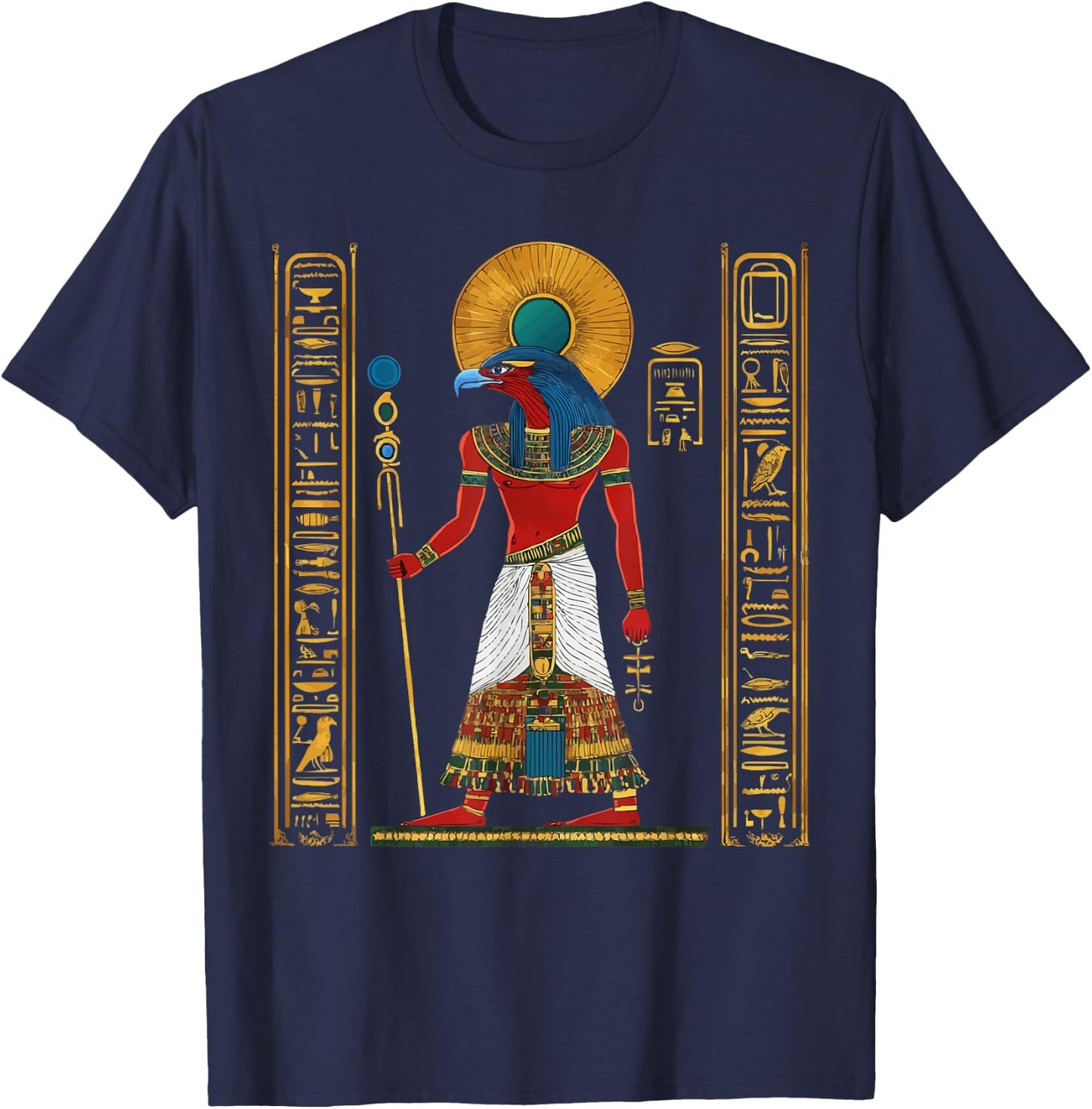 Thoth Egyptian God Egyptian Mythology Pyramid Ancient Egypt T-Shirt - T-Shirt | Navy