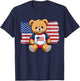 America US Flag Teddy Bear Patriot T-Shirt - T-Shirt | Navy