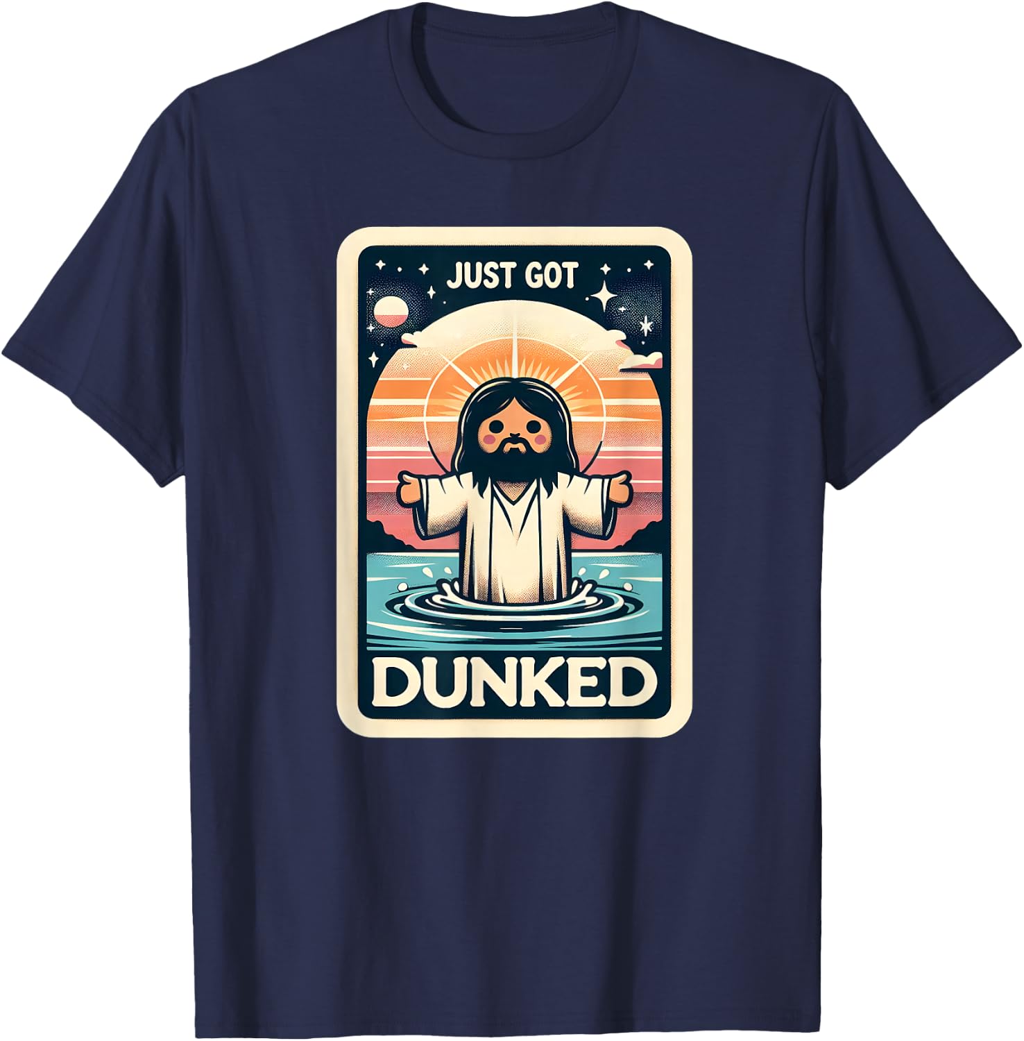 Just Got Dunked Made Christian New Jesus Kids Baptism Tarot T-Shirt - T-Shirt | Navy