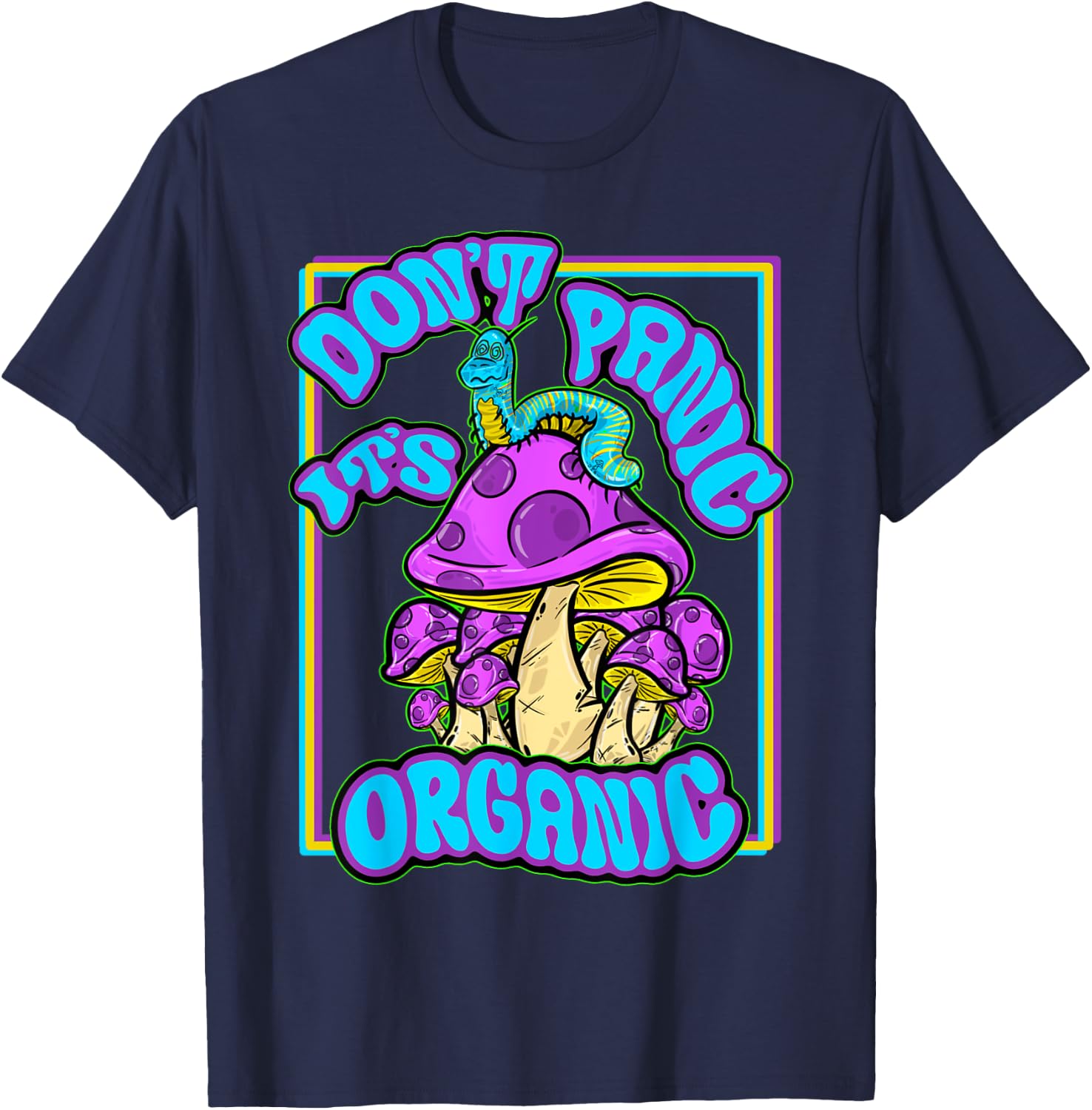 Another Small Biz Don’t Panic It’s Organic , Black T-Shirt - T-Shirt | Navy
