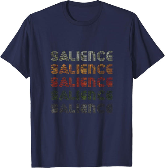 Love Heart Salience Grunge Vintage Style Black Salience T-Shirt - T-Shirt | Navy