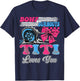 Burnouts or Bows Titi Loves You Gender Reveal Party T-Shirt - T-Shirt | Navy