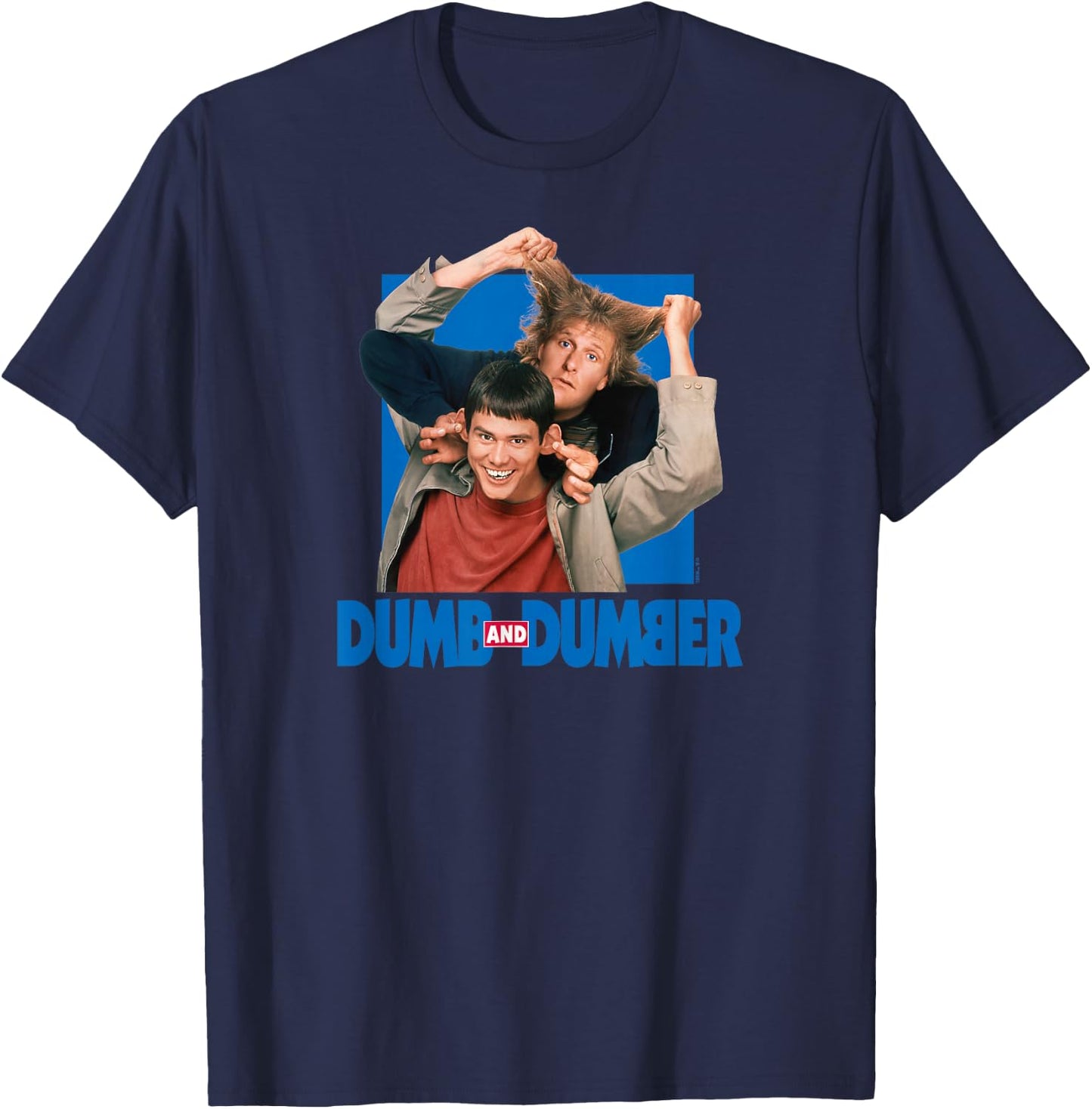 Dumb & Dumber - Lloyd Christmas and Harry Dunne Funny Duo , Small, Black T-Shirt - T-Shirt | Navy