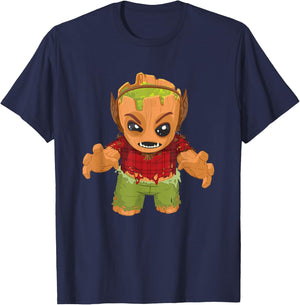 Marvel Classic Halloween Baby Groot Cute Werewolf Costume T-Shirt - T-Shirt | Navy